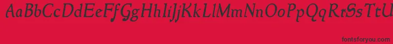 NewstyleItalic Font – Black Fonts on Red Background