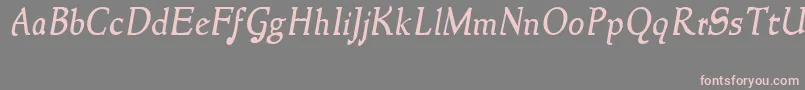 NewstyleItalic Font – Pink Fonts on Gray Background
