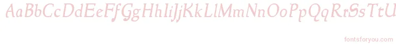 NewstyleItalic Font – Pink Fonts on White Background