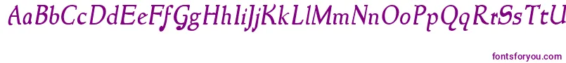 NewstyleItalic Font – Purple Fonts on White Background