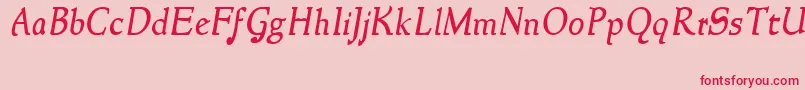 More about NewstyleItalic Font NewstyleItalic Font – Red Fonts on Pink Background