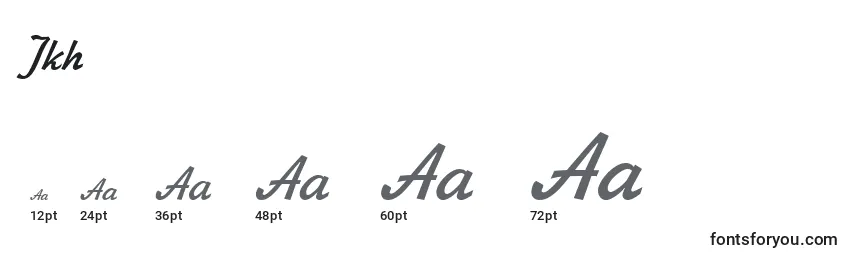 Размеры шрифта Jkh
