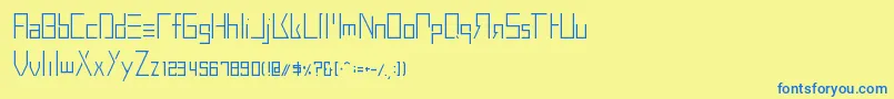 Шрифт BuprestidCss226 – синие шрифты на жёлтом фоне