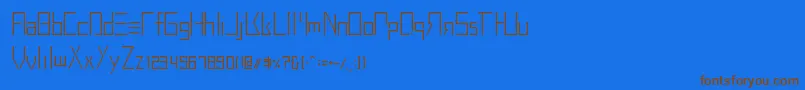 BuprestidCss226 Font – Brown Fonts on Blue Background