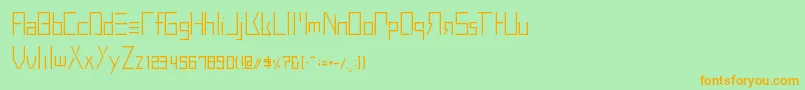 BuprestidCss226 Font – Orange Fonts on Green Background