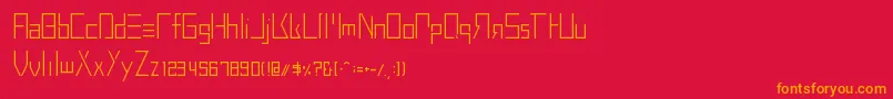 BuprestidCss226 Font – Orange Fonts on Red Background