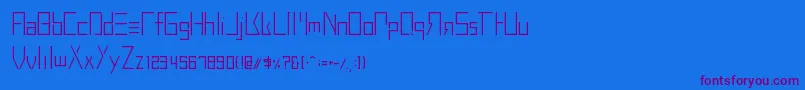 BuprestidCss226-Schriftart – Violette Schriften auf blauem Hintergrund