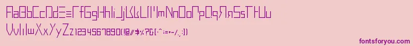 フォントBuprestidCss226 – ピンクの背景に紫のフォント