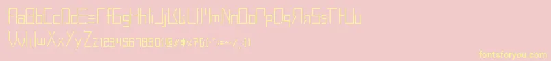 BuprestidCss226-Schriftart – Gelbe Schriften auf rosa Hintergrund