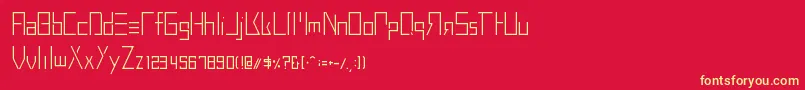 フォントBuprestidCss226 – 黄色の文字、赤い背景