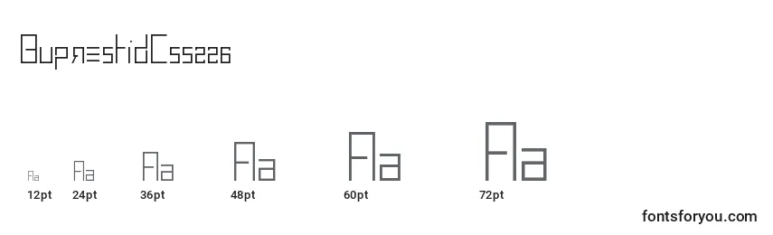 Размеры шрифта BuprestidCss226