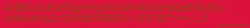 Шрифт MercedesserialLightItalic – коричневые шрифты на красном фоне