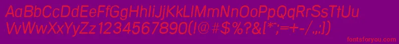fuente MercedesserialLightItalic – Fuentes Rojas Sobre Fondo Morado