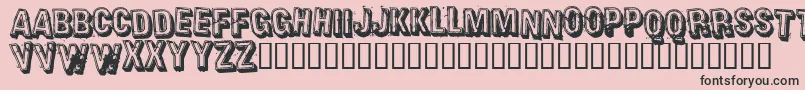 フォントHeavr – ピンクの背景に黒い文字