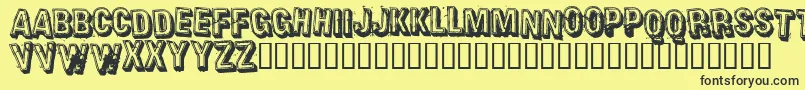 Heavr Font – Black Fonts on Yellow Background