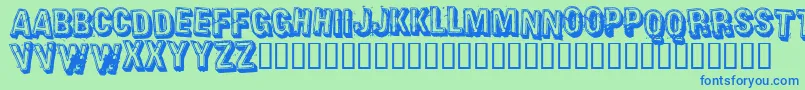 Heavr Font – Blue Fonts on Green Background