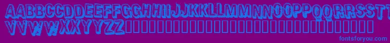 Heavr Font – Blue Fonts on Purple Background