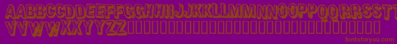 Heavr-fontti – ruskeat fontit violetilla taustalla