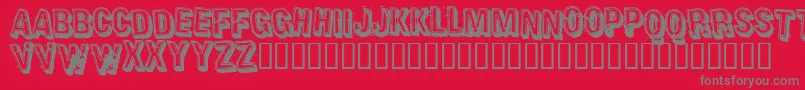 Heavr Font – Gray Fonts on Red Background