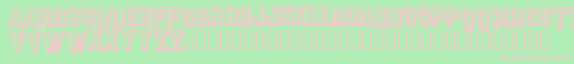 Heavr-fontti – vaaleanpunaiset fontit vihreällä taustalla