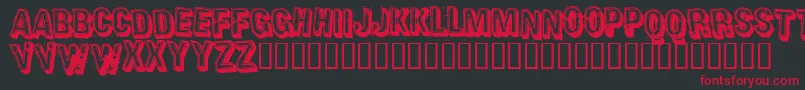 Heavr Font – Red Fonts on Black Background