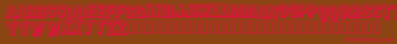 Heavr Font – Red Fonts on Brown Background