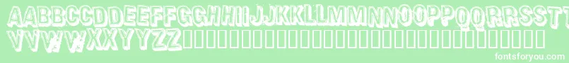 Heavr Font – White Fonts on Green Background