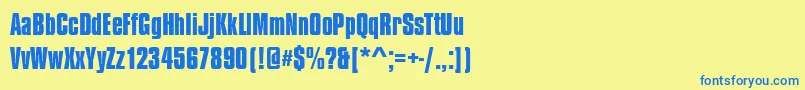fuente CompressedBold – Fuentes Azules Sobre Fondo Amarillo