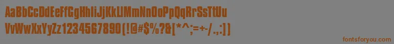 CompressedBold Font – Brown Fonts on Gray Background