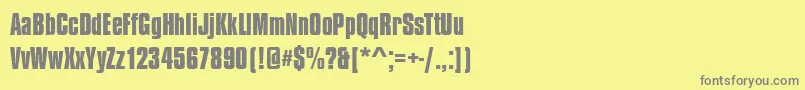 CompressedBold-Schriftart – Graue Schriften auf gelbem Hintergrund