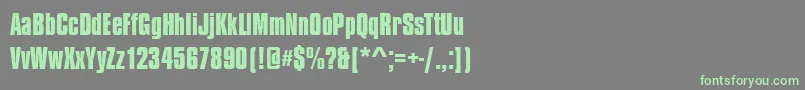 CompressedBold Font – Green Fonts on Gray Background