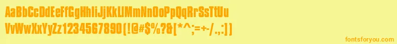 CompressedBold Font – Orange Fonts on Yellow Background