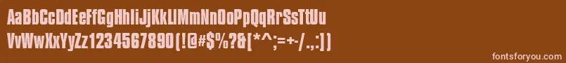 CompressedBold Font – Pink Fonts on Brown Background
