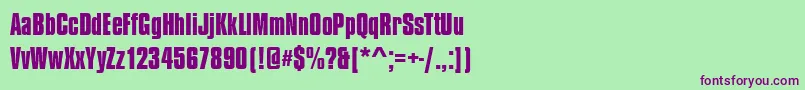 CompressedBold Font – Purple Fonts on Green Background