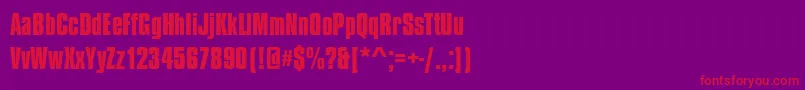 Шрифт CompressedBold – красные шрифты на фиолетовом фоне