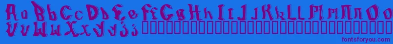 BillyboyRegular Font – Purple Fonts on Blue Background