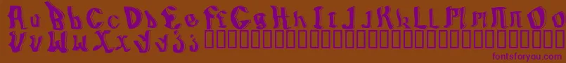 BillyboyRegular Font – Purple Fonts on Brown Background