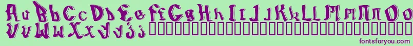 BillyboyRegular Font – Purple Fonts on Green Background