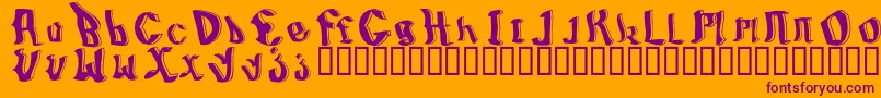 BillyboyRegular Font – Purple Fonts on Orange Background