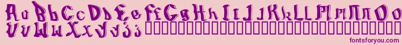 BillyboyRegular Font – Purple Fonts on Pink Background
