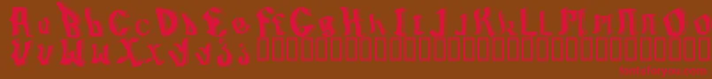 BillyboyRegular Font – Red Fonts on Brown Background