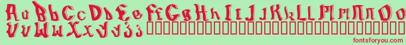 BillyboyRegular Font – Red Fonts on Green Background