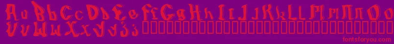 BillyboyRegular Font – Red Fonts on Purple Background
