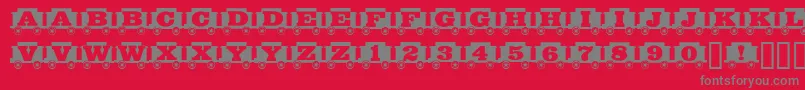 Grandfunkrr Font – Gray Fonts on Red Background