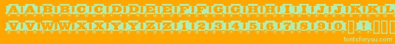 Grandfunkrr Font – Green Fonts on Orange Background