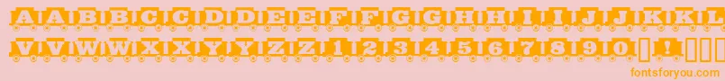 Grandfunkrr Font – Orange Fonts on Pink Background