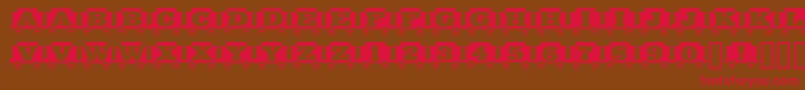 Grandfunkrr Font – Red Fonts on Brown Background