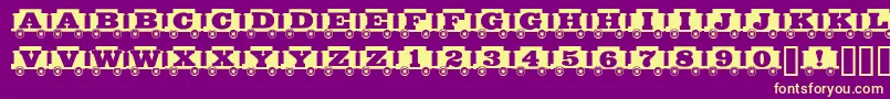 Grandfunkrr Font – Yellow Fonts on Purple Background