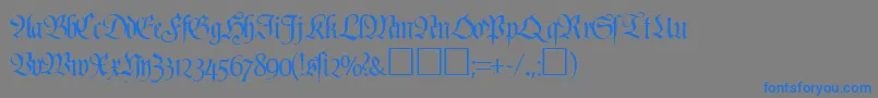 fuente PoemfrakturRegularDb – Fuentes Azules Sobre Fondo Gris