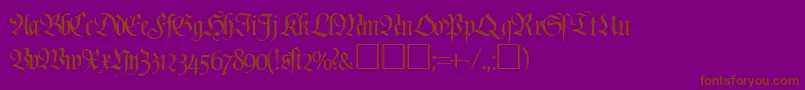 PoemfrakturRegularDb Font – Brown Fonts on Purple Background